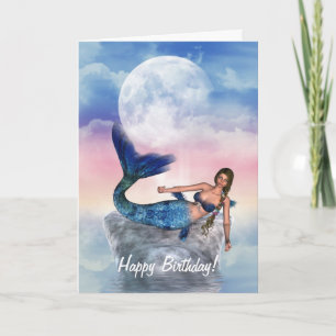 Mermaid Princess Of Atlantis Birthday Card