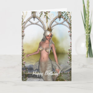 Mermaid Princess Of Atlantis Birthday Card