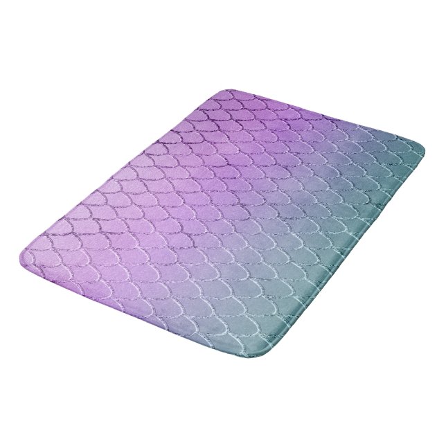 Mermaid Princess Scales 4 Bath Mat (Angled)