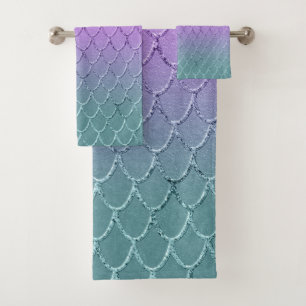 Mermaid Princess Scales 4 Bath Towel Set