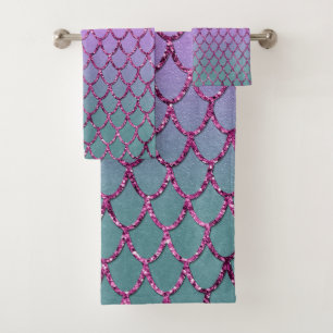 Mermaid Princess Scales 5 Bath Towel Set