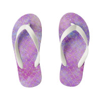 Mermaid Purple Beach Kid's Flip Flops