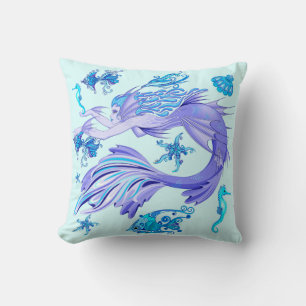 Mermaid Purple Fairy Creature Cushion