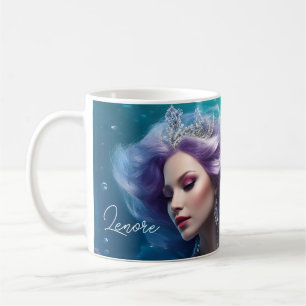 Mermaid Purple Hair Coffee Mug