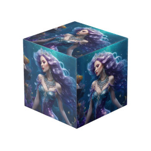 Mermaid Purple Hair Cube