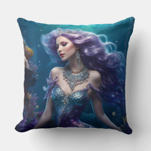 Mermaid Purple Hair Cushion