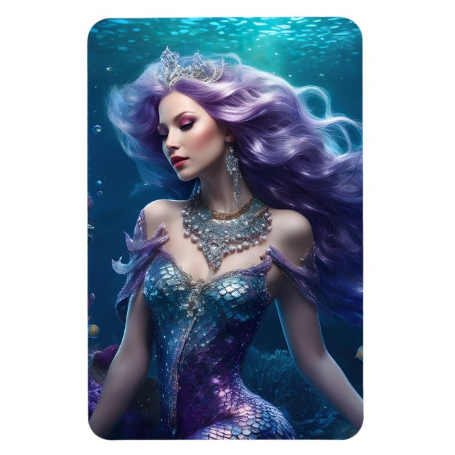 Mermaid Purple Hair Magnet (Vertical)