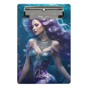 Mermaid Purple Hair Mini Clipboard