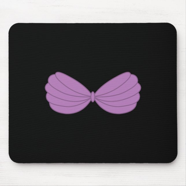 Mermaid Purple Seashell Bra Cartoon Graphic  Mouse Pad (Front)