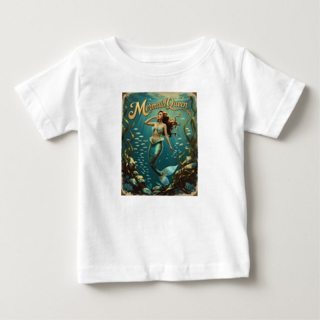 Mermaid Queen Underwater Toddler Girl Ocean  Baby T-Shirt (Front)