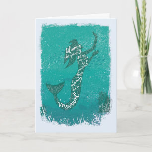 Mermaid Quotes Birthday Card