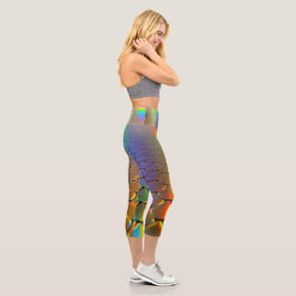 Mermaid Rainbow Capri  Leggings