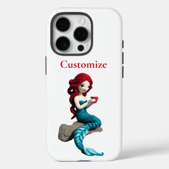 Mermaid Relaxing With Beverage Thunder_Cove  Case-Mate iPhone Case (Back)