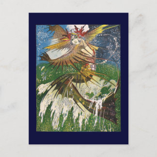 Mermaid Riding a Wave Postcard
