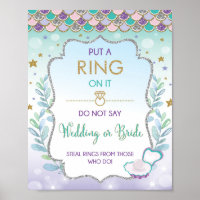 Mermaid Ring Game Wedding or Bride Bridal Shower