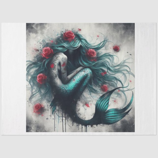 Mermaid Rose Tissue Paper (Front)