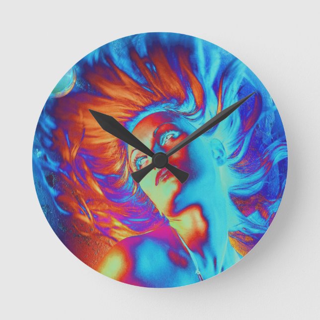 Mermaid Round Clock (Front)