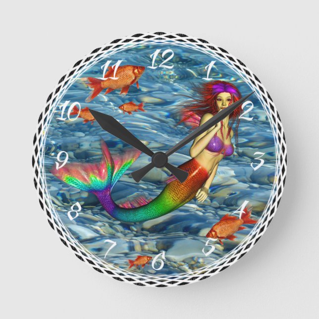 MERMAID ROUND CLOCK (Front)