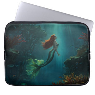 Mermaid’s Dream Fantasy Art Underwater Scene Laptop Sleeve