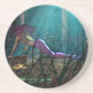 Mermaid Sandstone Drink Coaster