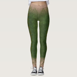 Mermaid scale blended waist Leggings Kelp forest 5