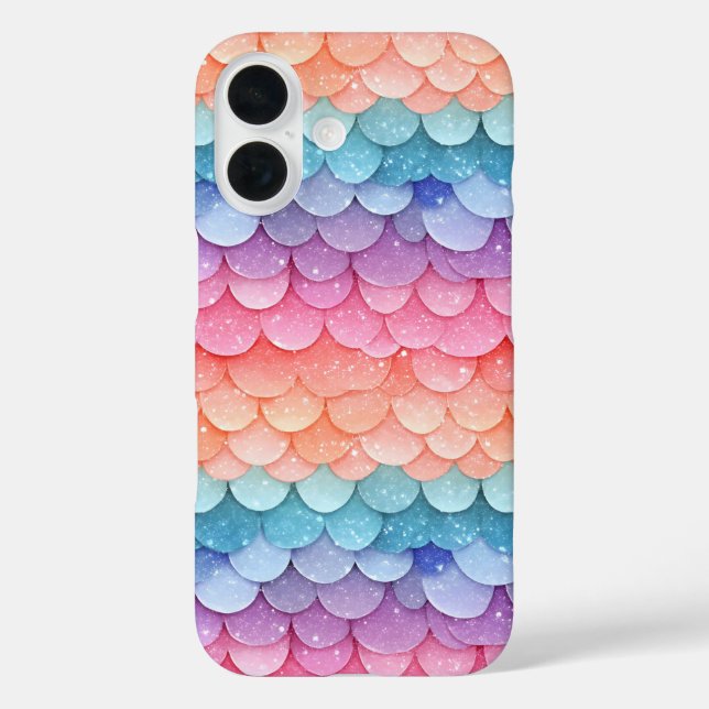 Mermaid Scale Colourful Pattern Case-Mate iPhone Case (Back)