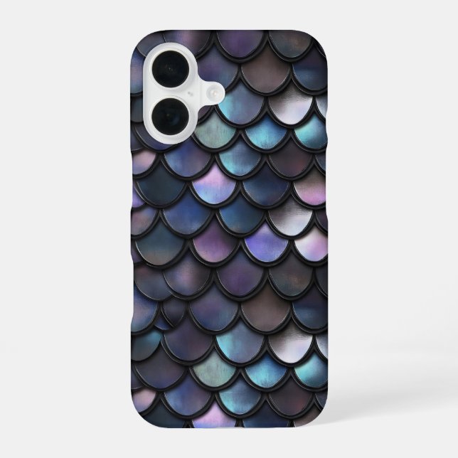 Mermaid Scale Pattern iPhone 16 Case (Back)