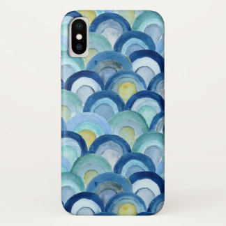 Mermaid Scales and Sea Glass Waves iPhone X Case