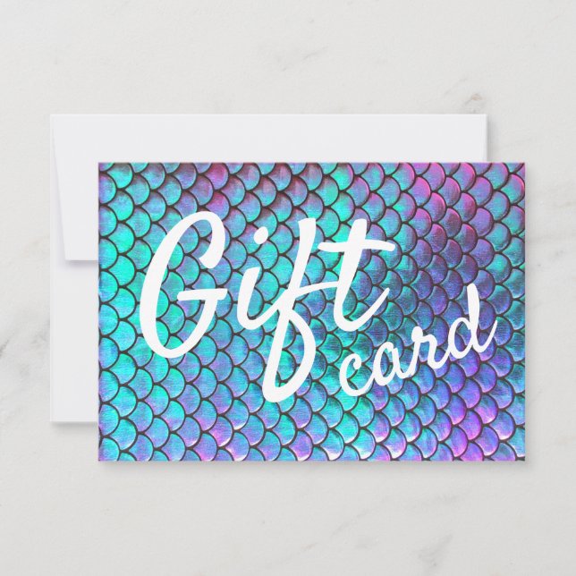 mermaid scales background Gift Card (Front)
