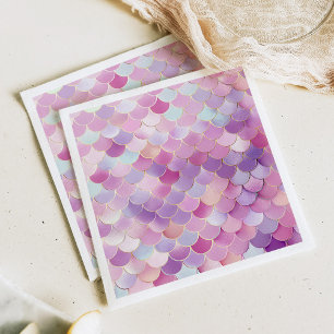 Mermaid Scales Birthday Party Napkin