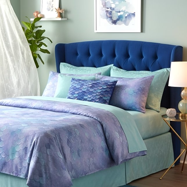 Mermaid Scales Blue accent pillow (Creator Uploaded)