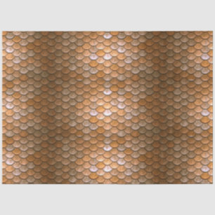 Mermaid Scales Decoupage Background Gold 2  Tissue Paper