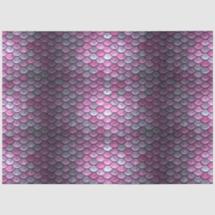 Mermaid Scales Decoupage Background Magenta 2 Tissue Paper
