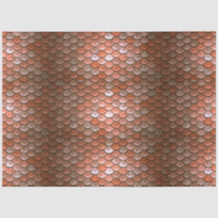 Mermaid Scales Decoupage Background Salmon 2 Tissue Paper