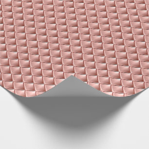 Mermaid Scales Dragon Skin Pink Rose Gold Wrapping Paper
