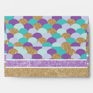 Mermaid Scales Envelope Mermaid Birthday Invite