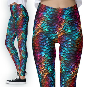 Mermaid Scales Fish Underwater Ocean Monster Leggings