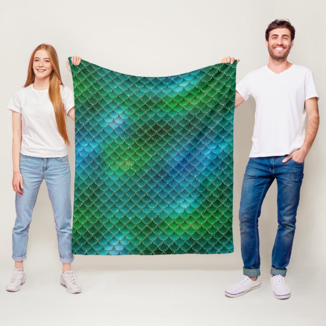 Mermaid Scales Fleece Blanket (In Situ)