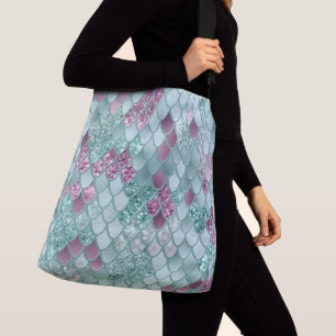 Mermaid Scales Glam #15 (Faux Glitter) #decor #art Crossbody Bag