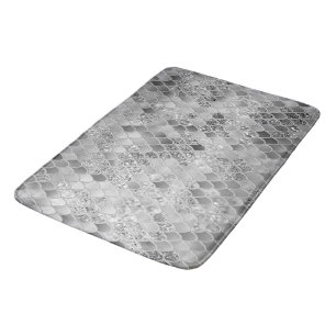 Mermaid Scales Glam #16 (Faux Glitter) #decor #art Bath Mat