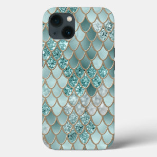 Mermaid Scales Glam #4 (Faux Glitter) #decor #art  iPhone 13 Case