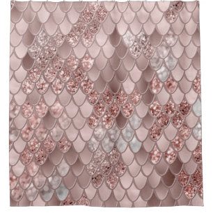 Mermaid Scales Glam #5 (Faux Glitter) #decor #art  Shower Curtain