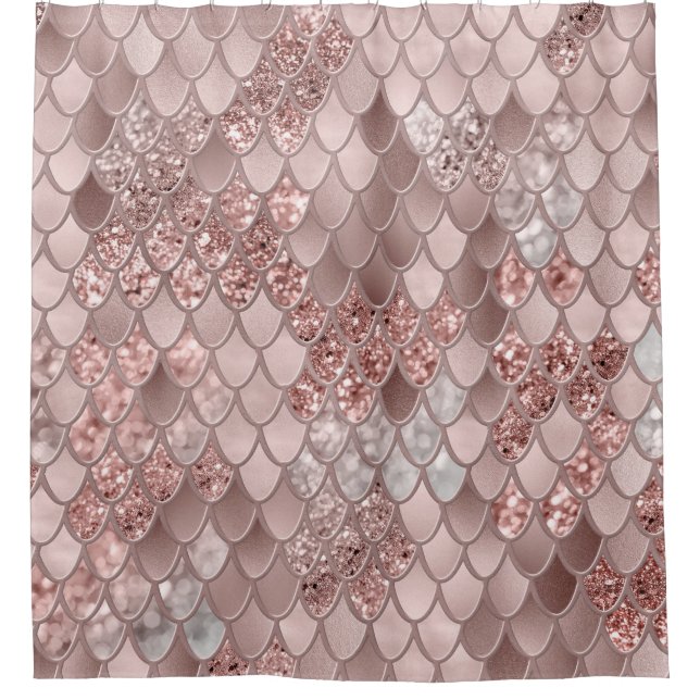 Mermaid Scales Glam #5 (Faux Glitter) #decor #art  Shower Curtain (Front)