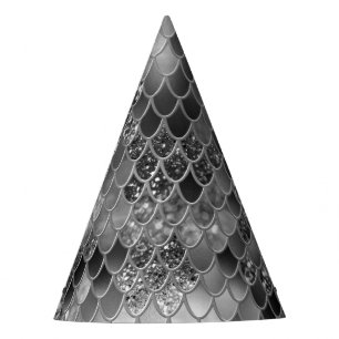 Mermaid Scales Glam #6 (Faux Glitter) #decor #art Party Hat