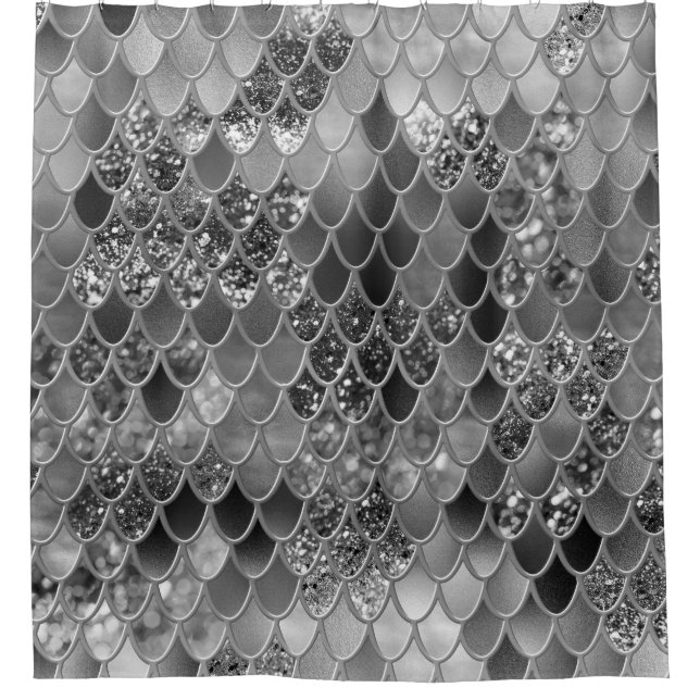 Mermaid Scales Glam #6 (Faux Glitter) #decor #art Shower Curtain (Front)