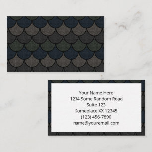 Mermaid Scales in Black Sparkle Business Card