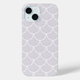 Mermaid Scales in White Sparkle iPhone 15 Case