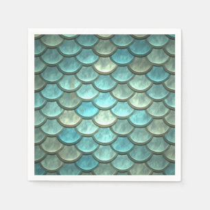 Mermaid Scales Mermaids Underwater Themed Party Napkin