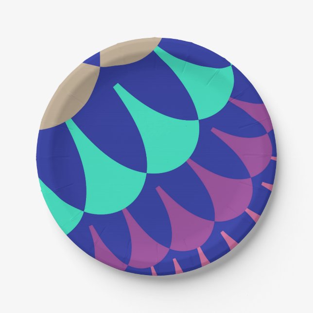Mermaid Scales Paper Plate (Front)