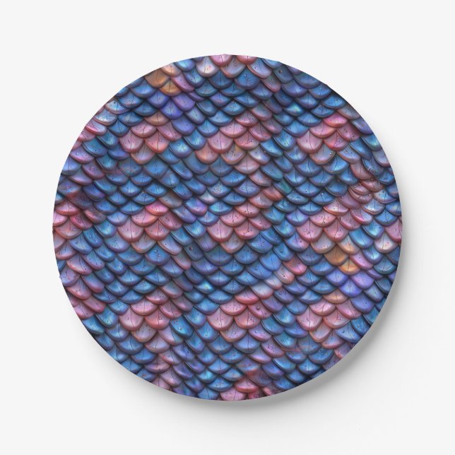 Mermaid Scales Paper Plate (Front)